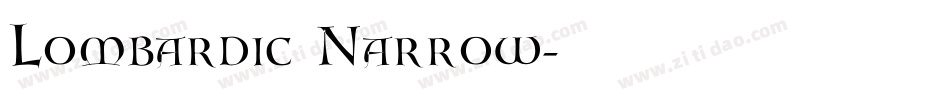 Lombardic Narrow字体转换
